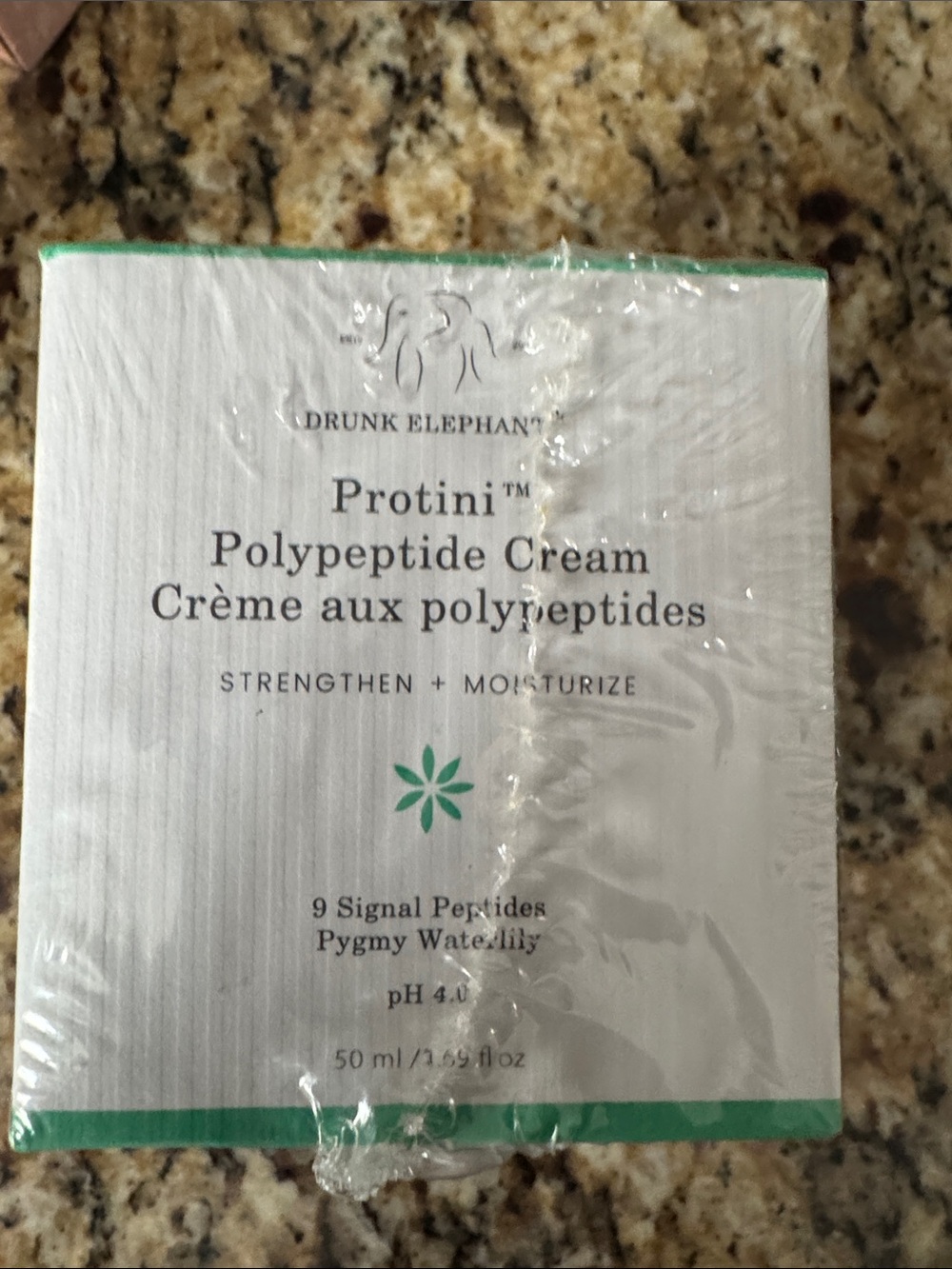 Drunk Elephant Protini Polypeptide Cream - White with Green Accents